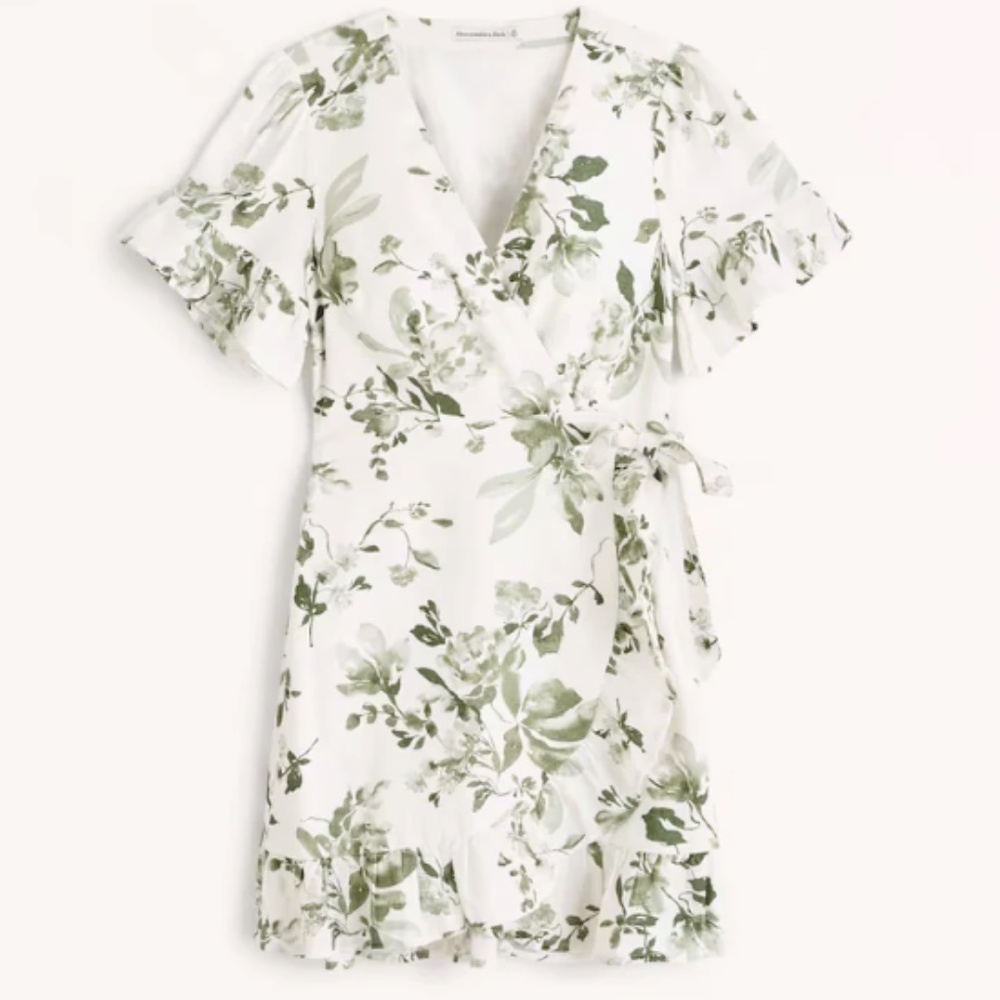 Abercrombie & Fitch - Angel Sleeve Wrap Mini Dress - Size S - Picture 4 of 4